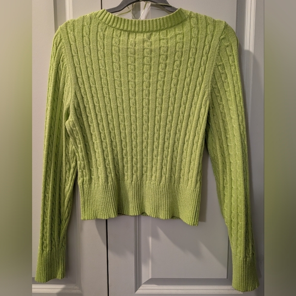 Jessica Simpson Vibrant Green Cable Knit Sweater - Picture 4 of 5